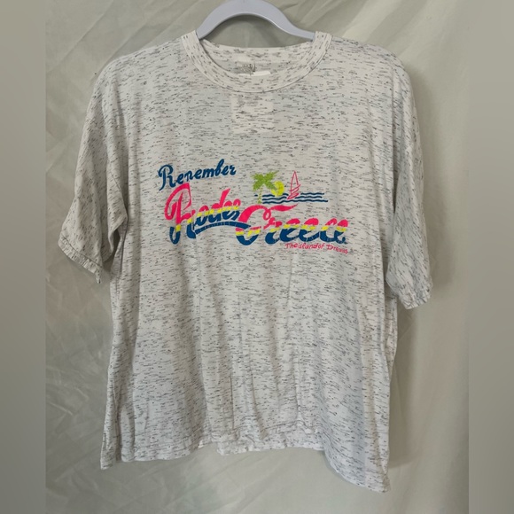 Large vintage washed out retro quarter tee - Picture 1 of 3